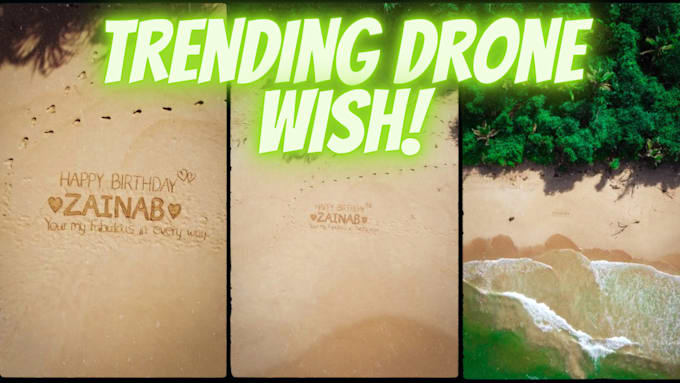 record drone birthday wish and happy birthday