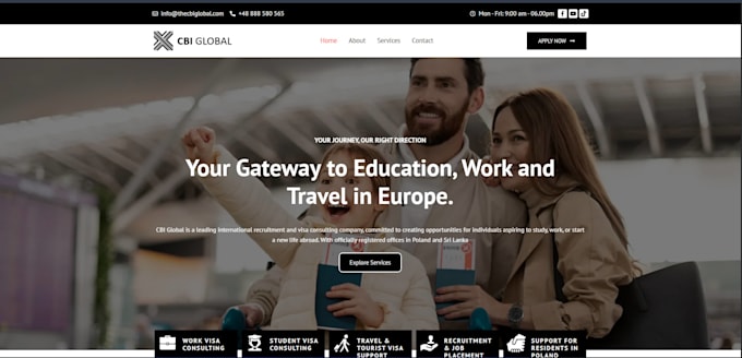 develop custom HTML CSS js or react landing page