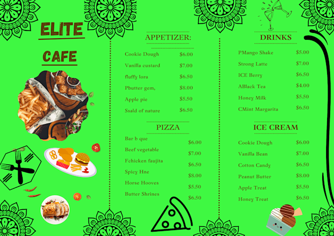 Design modern attractive and professional restaurant menu by Itsali ...