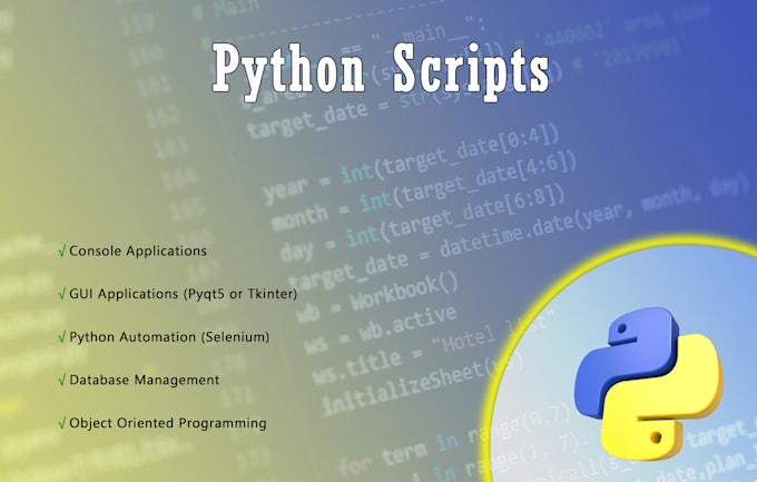 Write your python script by Lasindukw | Fiverr
