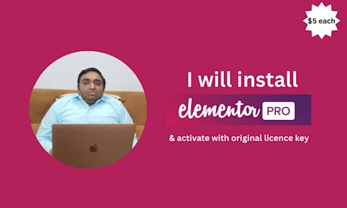 install elementor pro and activate the original licence key