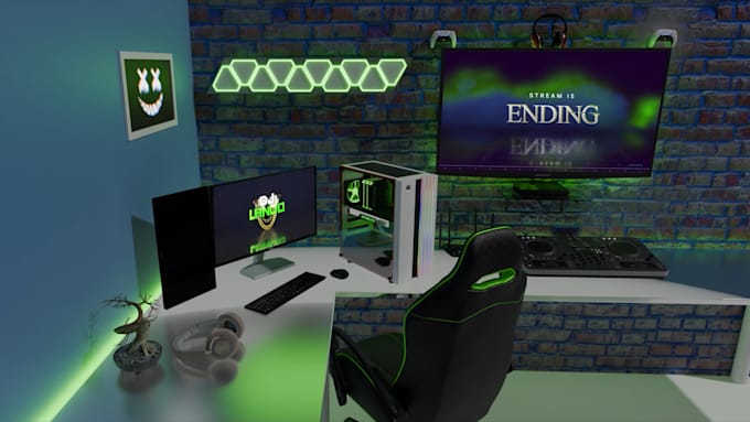 do gaming room starting screen for streamers