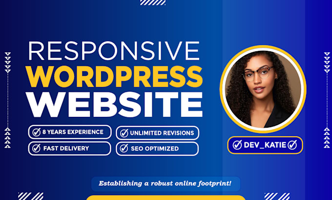 Top 10! I will do wordpress website design or business wordpress website with elementor pro  for $100