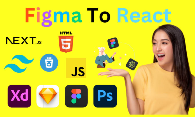 Convert psd to react figma to react js responsive web app by ...