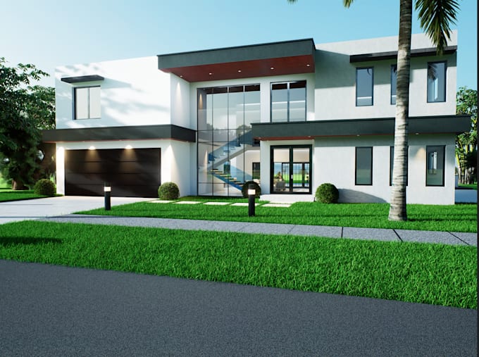 render 3d model interior exterior in sketchup and animation in lumion