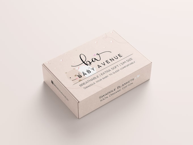 Do baby swaddle blanket and baby items packaging design by Elite