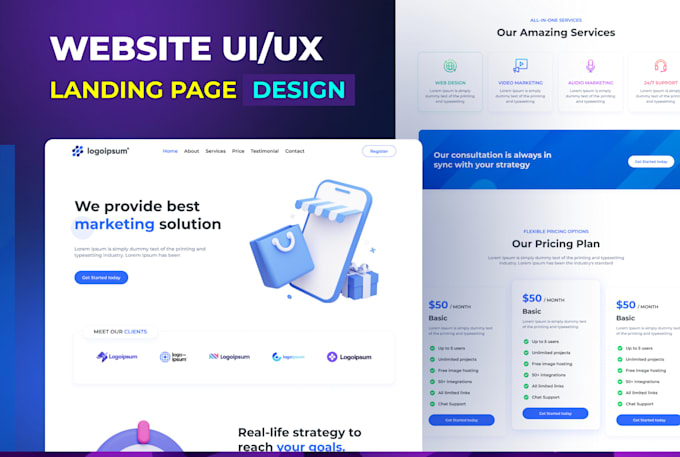 Design creative website landing page ui ux in figma by Jonayed2022 | Fiverr