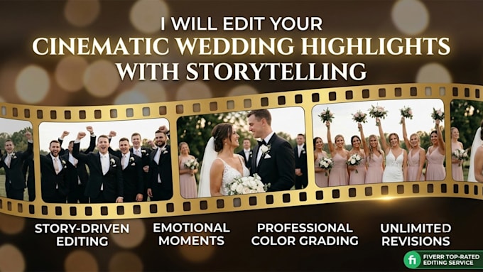 edit cinematic wedding highlight video