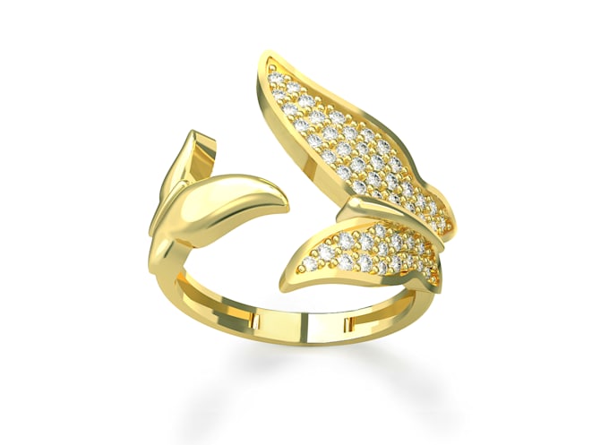 make anu 3d diamond ring with high quality