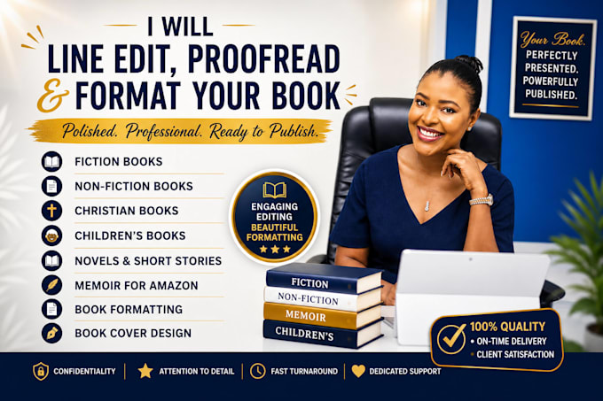 do book editing, proofreading and formatting, book editor