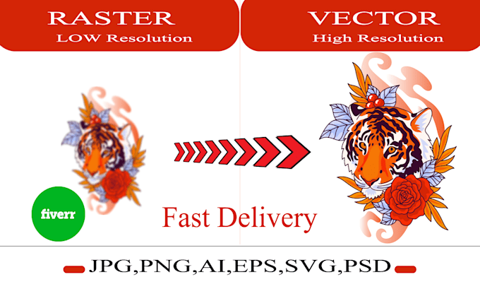 Convert raster to vector, convert to ai, redraw logo, jpg or png to ...