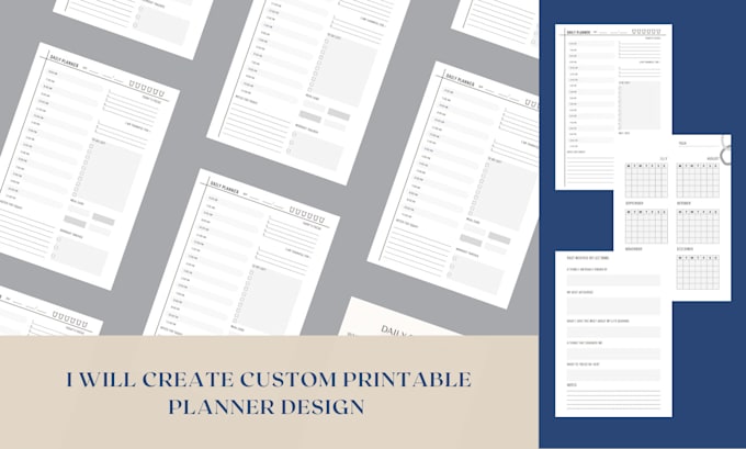 Create custom printable planner design by Vasilevadaniela | Fiverr