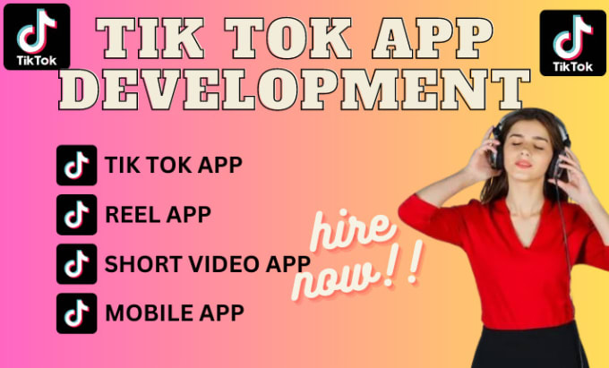 Develop tik tok app, tik tok clone app, mxtakatak, reels app for android  and ios by Jaxongavin