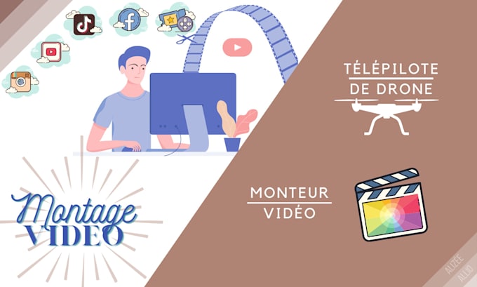 Faire vos montages vidéos tiktok, instagram, facebook, youtube, vidéos