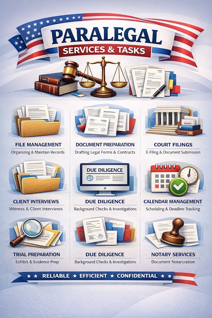 paralegal services and tasks