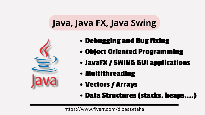 Create any java code program including gui,fx,swing by Dibessetaha | Fiverr
