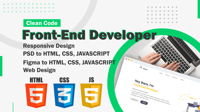 Make your website using html css javascript aka front end development ...
