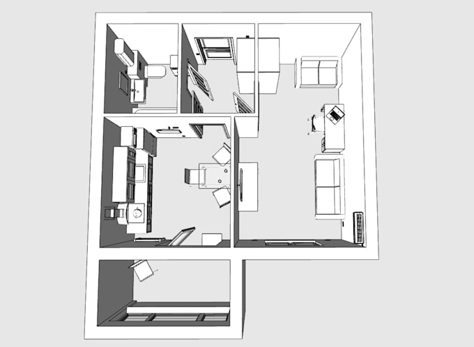 convert your sketch of floor plan to 2d architectural plan