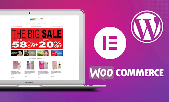 design and develop a unique responsive woocommerce website using elementor pro
