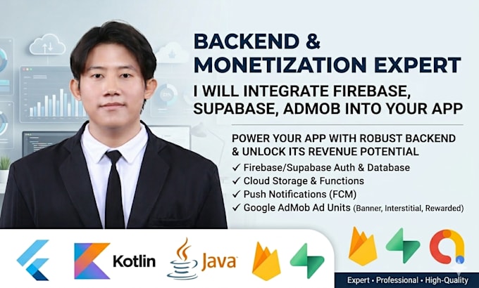 integrate firebase, supabase, and admob into your app