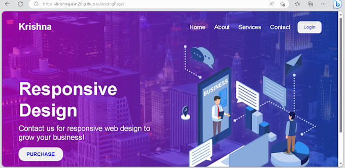 Make responsive landing page with html css and javascript by Krishna ...