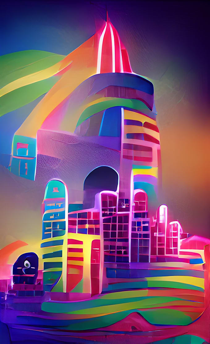 To reach the rainbow city, you have to reach the horizon by Msstfakrt