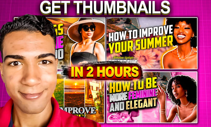 do a boosting views youtube thumbnail for the feminine niche