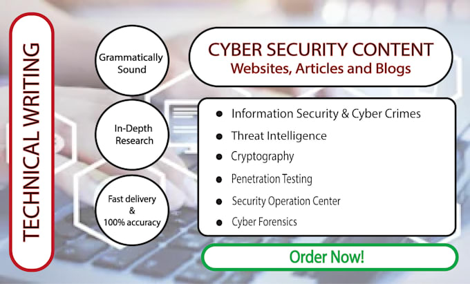 provide professional cybersecurity technical writing services