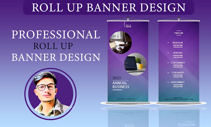 design awesome backdrop, x stand, roll up banners