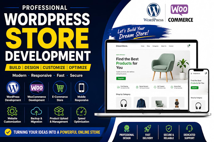build ecommerce store woocommerce and wordpress store