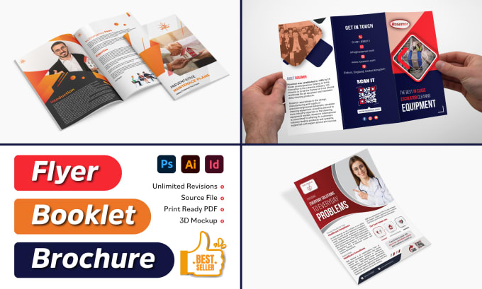 I will design professional flyer, brochure, booklet, catalog design