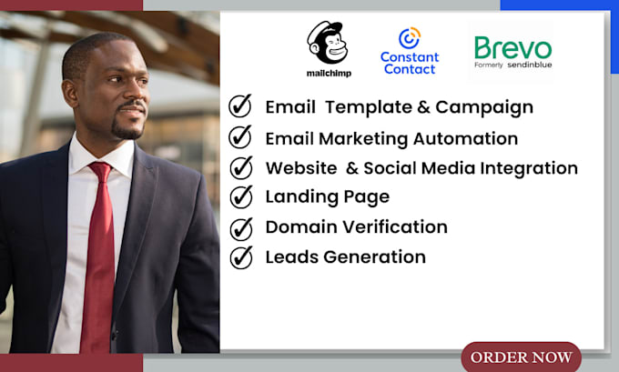 setup constant contact, brevo, mailchimp email marketing, newsletter design