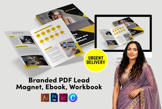 design branded PDF lead magnet, ebook, workbook in canva