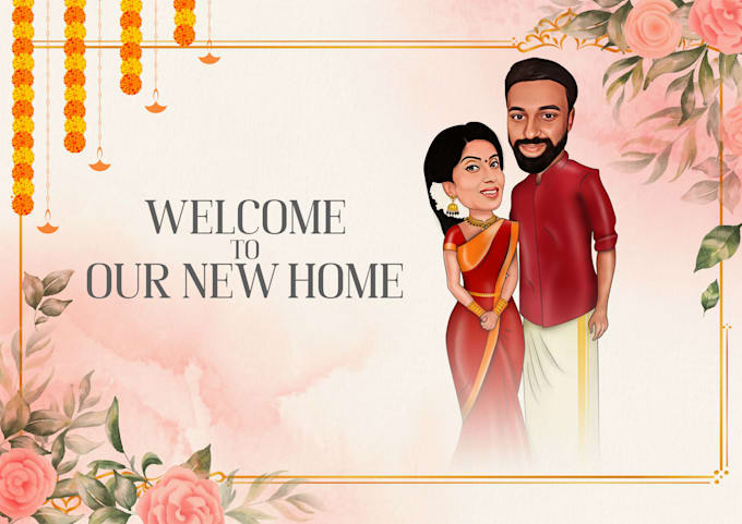 draw beautiful couples caricature