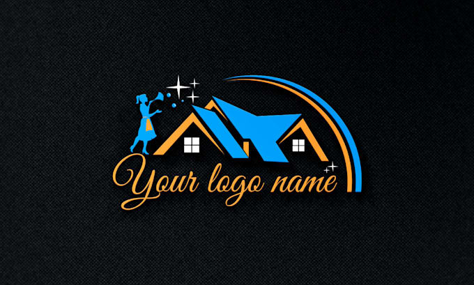 create residential and commercial cleaning service logo design