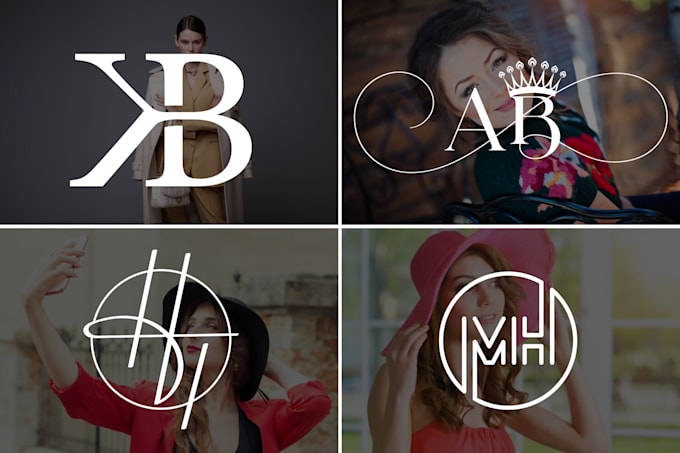 do a monogram initial logo design