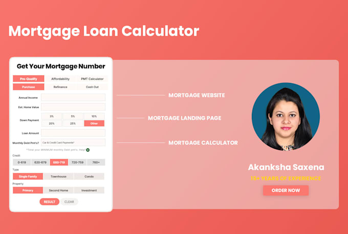 create a mortgage, loan, and business valuation calculator for your website