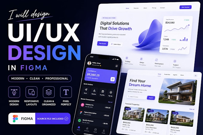 design UI UX for web and mobile apps