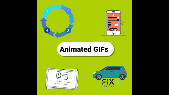 make animated gif, icon animations for website or app
