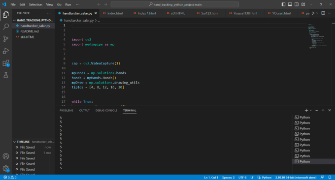 Make for you a hand tracker by python by python programming by ...