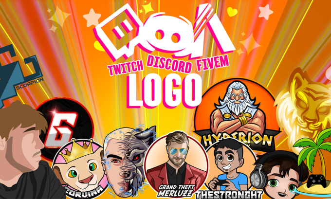 create your logo for twitch youtube discord and fivem