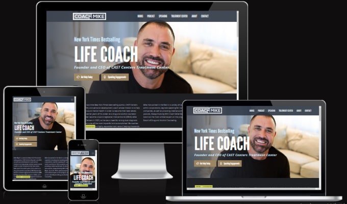 design business, health, sports, life coaching website