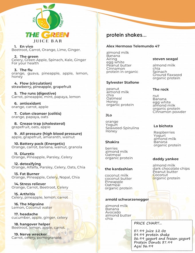 Green Juice Bar Natural Juice Menu Nekter Juice Fresh Juice Places
