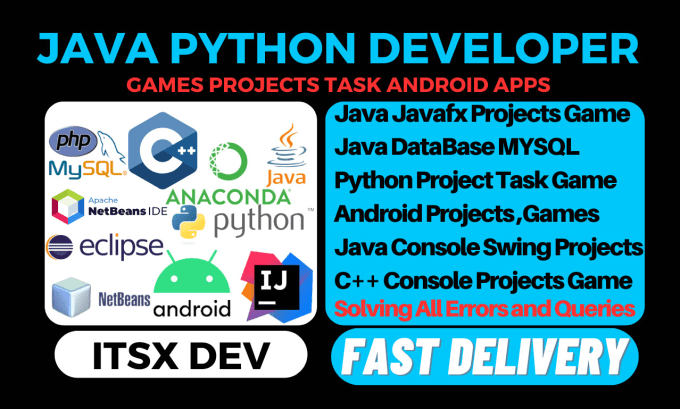 Do Project In Java Javafx Cpp Python Android Games Task Console By ...
