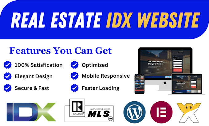 design your real estate website in wordpress, wix with idx mls