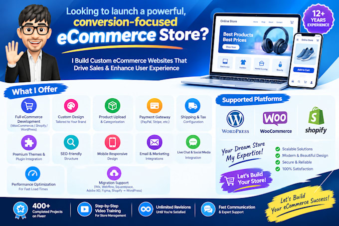 develop an ecommerce website