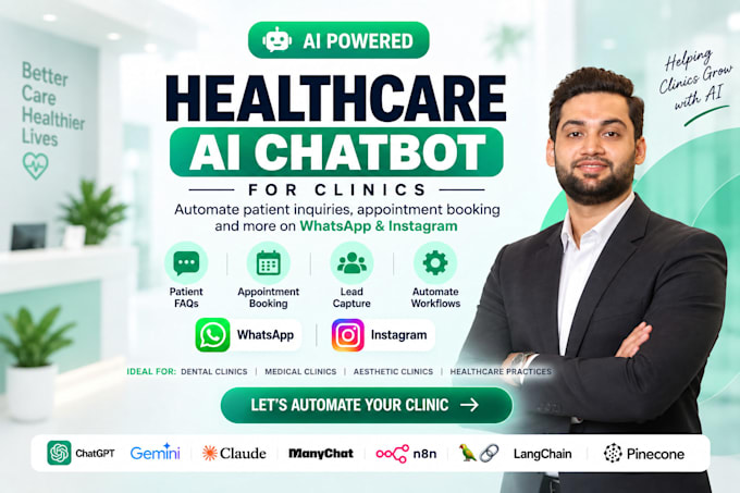 build ai agent chatbot for healthcare instagram and whatsapp