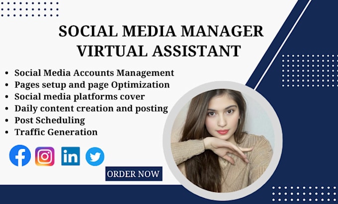 be your social media manager and virtual assistant