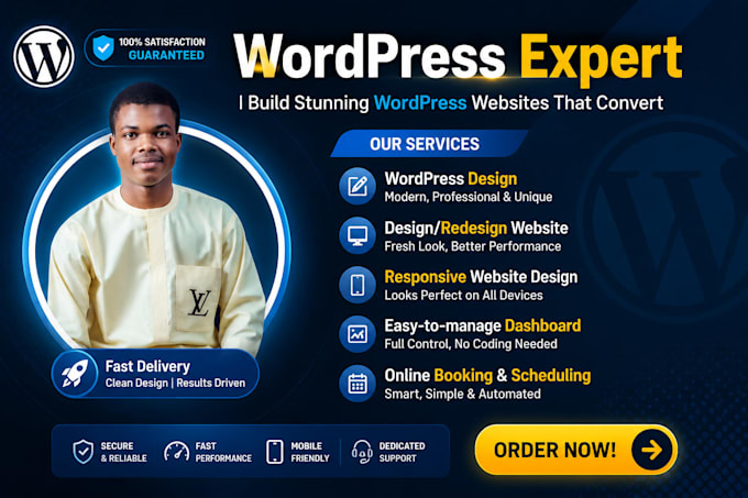 develop a modern wordpress website design