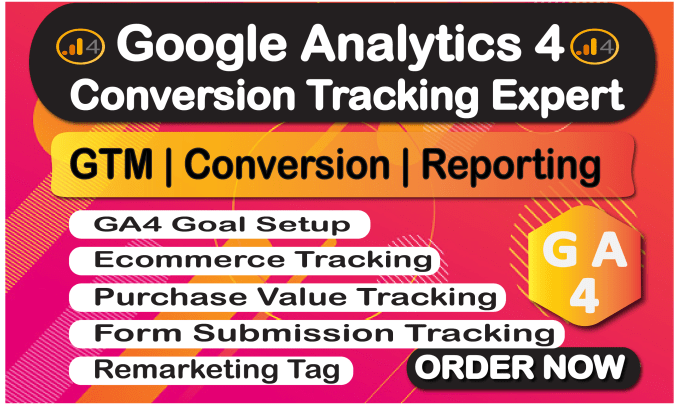 setup or fix google analytics 4, ga4 ecommerce and conversion tracking via GTM